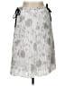 Ellen Tracy 100% Polyester Stars Silver White Casual Skirt Size 10 - photo 1