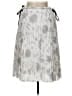 Ellen Tracy 100% Polyester Stars Silver White Casual Skirt Size 10 - photo 2
