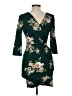 iris Print Green Cocktail Dress Size M - photo 2