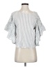 Eri + Ali 100% Cotton Silver 3/4 Sleeve Blouse Size S - photo 1