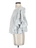 Eri + Ali 100% Cotton Silver 3/4 Sleeve Blouse Size S - photo 5