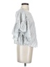 Eri + Ali 100% Cotton Silver 3/4 Sleeve Blouse Size S - photo 4