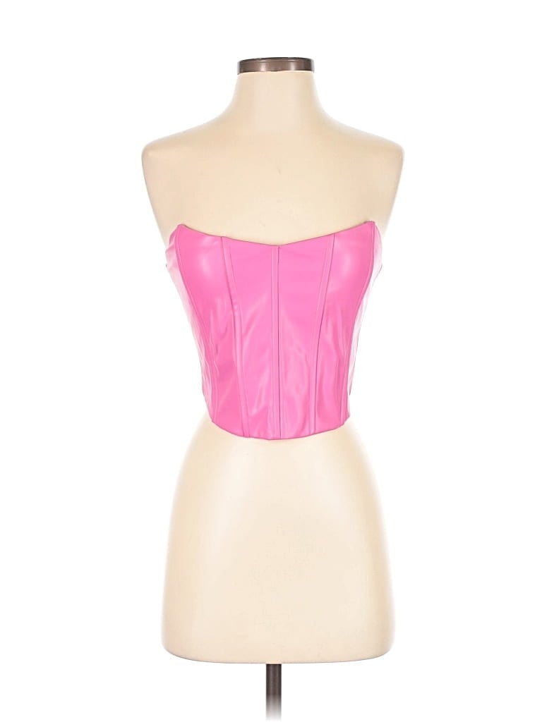 Pre-owned Peppermayo Tube Top Pink Strapless Neckline Tops