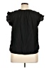 Old Navy 100% Rayon Black Short Sleeve Blouse Size XL - photo 2