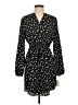 Maison Jules 100% Polyester Print Black Casual Dress Size S - photo 1