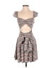 Tularosa Stripes Gray Cocktail Dress Size XS - photo 1