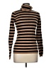 The Limited Stripes Brown Turtleneck Sweater Size M - photo 1