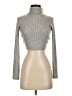 Final Touch Metallic Silver Turtleneck Sweater Size S - photo 1