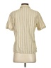 Fire Islander Stripes Ivory Tan Short Sleeve Blouse Size S (estimated) - photo 2