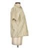 Fire Islander Stripes Ivory Tan Short Sleeve Blouse Size S (estimated) - photo 4