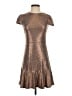 Alice + Olivia Metallic Brown Cocktail Dress Size 2 - photo 1
