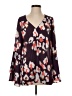 Crosby 100% Polyester Purple Long Sleeve Blouse Size S - photo 1