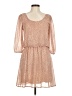Hak 100% Polyester Polka Dots Tan Casual Dress Size M - photo 1