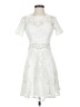 Topshop 100% Polyester White Cocktail Dress Size 4 - photo 1