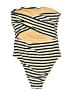 J.Crew Stripes Gold Black One Piece Swimsuit Size 6 - photo 2