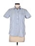 J.Crew 100% Cotton Stripes Blue Short Sleeve Button-Down Shirt Size 6 - photo 1