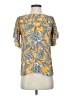 Ann Taylor LOFT 100% Rayon Yellow Short Sleeve Blouse Size XS - photo 1