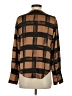 Halogen 100% Polyester Brown Long Sleeve Blouse Size S - photo 2