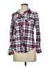 Passport Plaid Blue Long Sleeve Button-Down Shirt Size M - photo 1