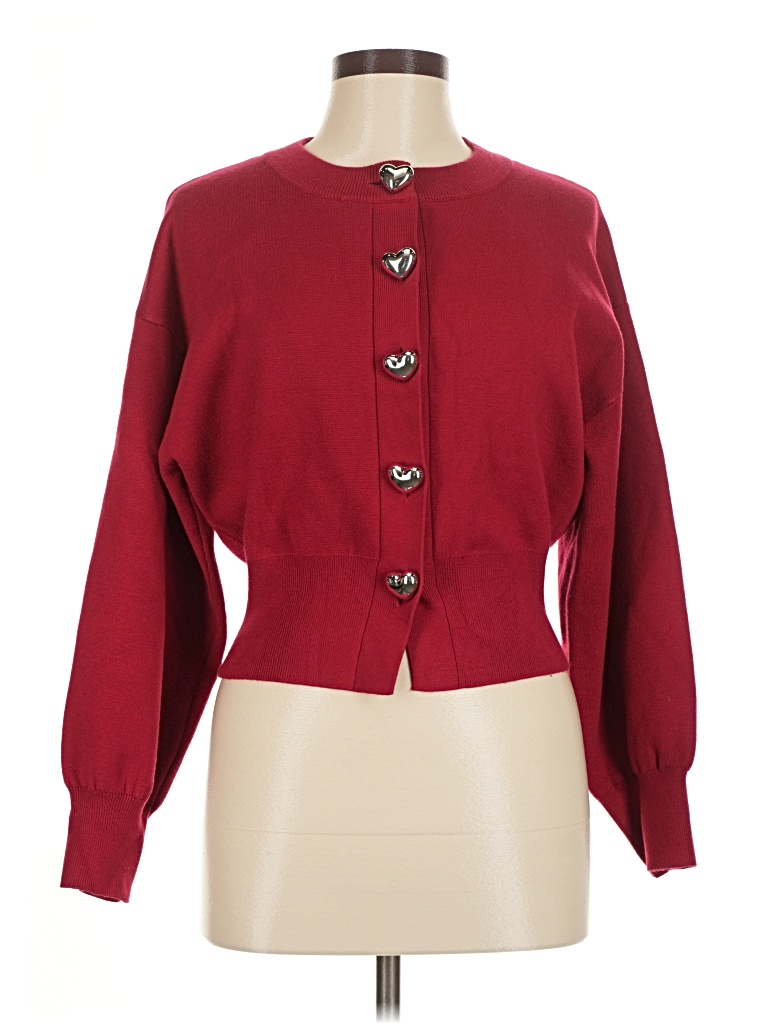 Pre-owned Zara Cardigan Sweater In Red