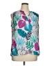 Violet & Claire 100% Polyester Tropical Teal Sleeveless Blouse Size XL - photo 1