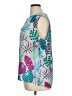 Violet & Claire 100% Polyester Tropical Teal Sleeveless Blouse Size XL - photo 5