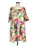 Unbranded 100% Polyester Tropical White Casual Dress Size M - photo 1