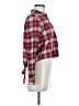Zara Basic Plaid Red Long Sleeve Button-Down Shirt Size M - photo 4