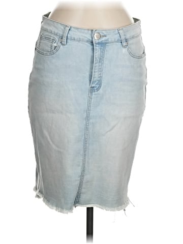 Suzanne Betro Denim Skirt (view 1)
