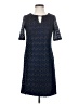 Studio One Chevron-herringbone Blue Casual Dress Size 4 - photo 1