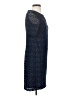 Studio One Chevron-herringbone Blue Casual Dress Size 4 - photo 4