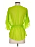 Studio Y 100% Polyester Green Short Sleeve Blouse Size XS - photo 2