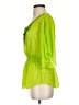 Studio Y 100% Polyester Green Short Sleeve Blouse Size XS - photo 5