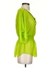 Studio Y 100% Polyester Green Short Sleeve Blouse Size XS - photo 4