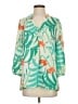 Crosby Tropical Green 3/4 Sleeve Blouse Size S - photo 1