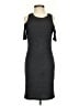 Soprano Solid Gray Casual Dress Size S - photo 1