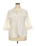 Avenue Ivory 3/4 Sleeve Button-Down Shirt Size 18 - 20 Plus - photo 1