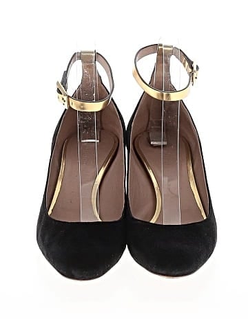 Chloé Leather Block Heel Ankle Strap Pumps (view 2)