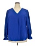 Unbranded 100% Polyester Blue Long Sleeve Blouse Size 2X - photo 1