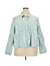 Lane Bryant 100% Cotton Teal Jacket Size 22 - 24 - photo 1