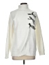 Unbranded Graphic White Turtleneck Sweater Size M - photo 1