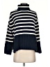 Gap 100% Cotton Stripes Blue Turtleneck Sweater Size XS - photo 1