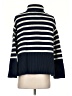 Gap 100% Cotton Stripes Blue Turtleneck Sweater Size XS - photo 2