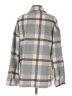 Unbranded 100% Polyester Plaid Gray Coat Size S - photo 2