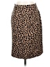 Ann Taylor Animal Print Brown Casual Skirt Size 0 - photo 1