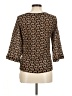 Marciano 100% Silk Brown 3/4 Sleeve Silk Top Size 2 - photo 2