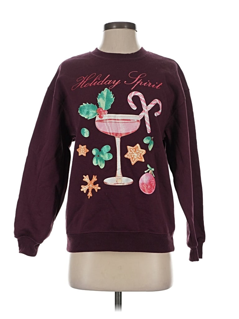Pre-owned Wound Up Sweatshirt In Burgundy