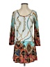 Casting Paisley Teal Casual Dress Size XXS (estimated) - photo 1