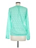 The Limited 100% Polyester Green Long Sleeve Blouse Size M - photo 2