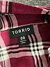 Torrid Plaid Burgundy Long Sleeve Button-Down Shirt Size Med Plus (00) - photo 4